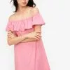 ZALORA BASICS Off Shoulder Ruffle Dress