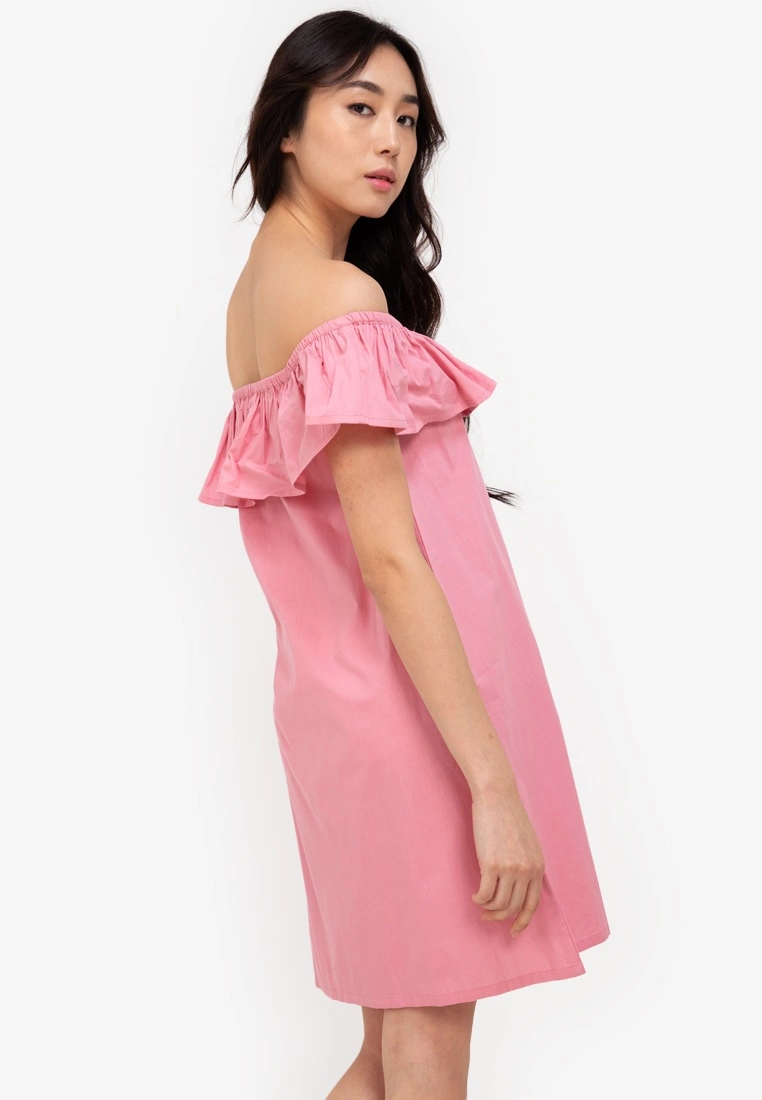 ZALORA BASICS Off Shoulder Ruffle Dress - Billede 2