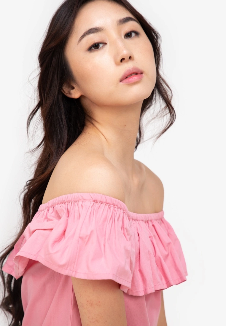 ZALORA BASICS Off Shoulder Ruffle Dress - Billede 3