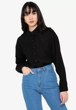 ZALORA BASICS Corduroy Oversized Shirt
