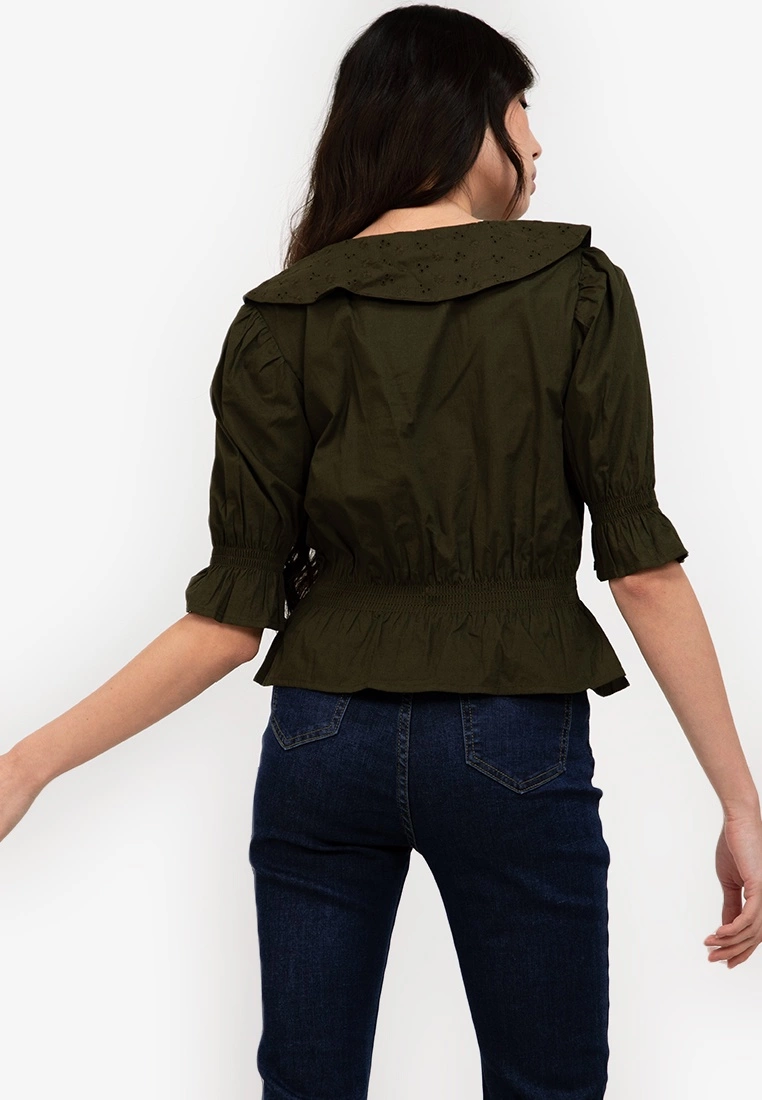 ZALORA BASICS Peter Pan Collar Top - Billede 2