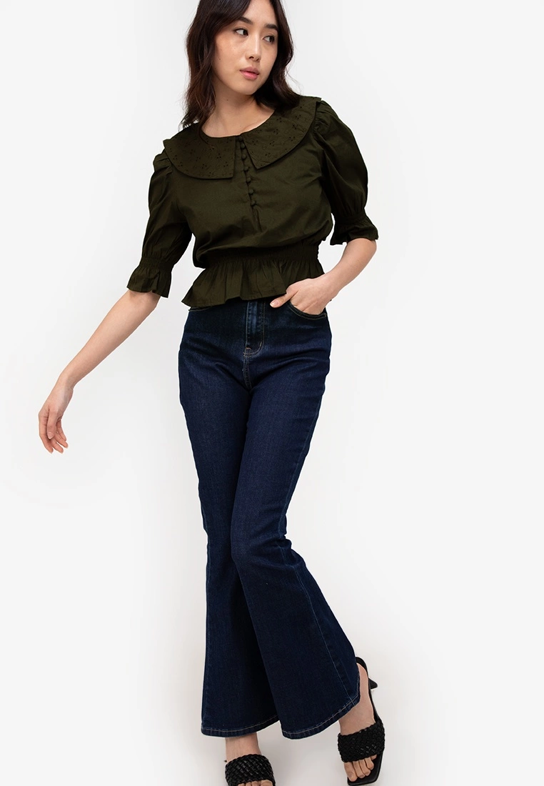 ZALORA BASICS Peter Pan Collar Top - Billede 4