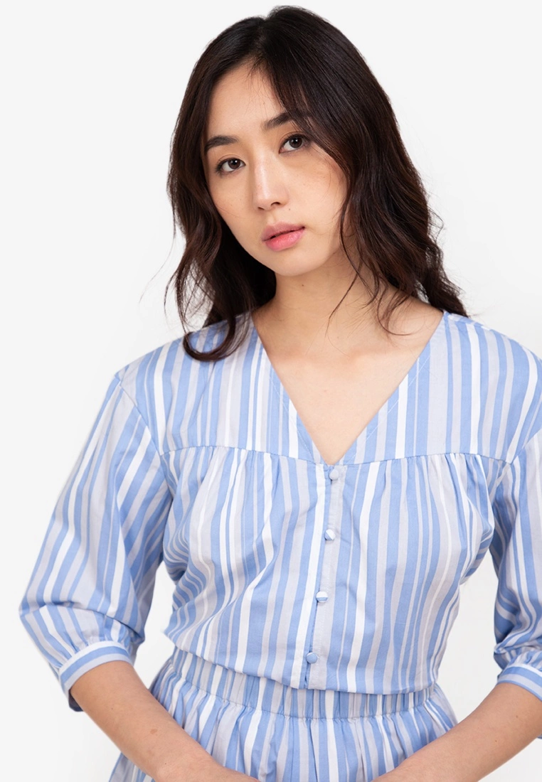 ZALORA BASICS Relaxed Fit Button Front Blouse - Billede 3