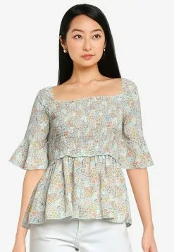 ZALORA BASICS Square Neck Smock Top