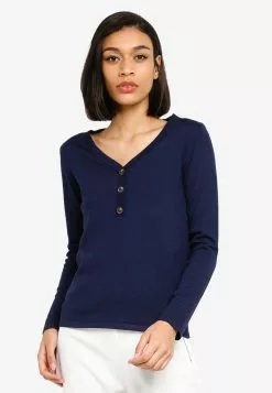 ZALORA BASICS Button Down Knitted Top