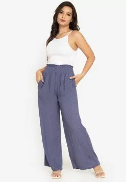 ZALORA BASICS Paperbag Straight Leg Pants