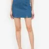 ZALORA BASICS Split Front Mini Denim Skirt