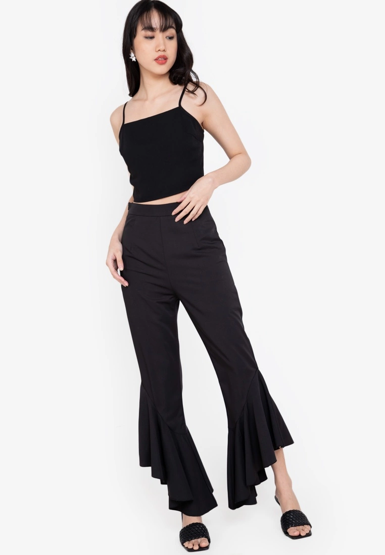 ZALORA BASICS 100% Recycled Polyester Cropped Cami Top - Billede 4