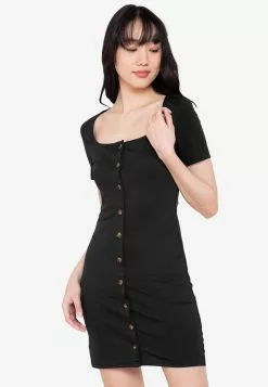 ZALORA BASICS Button Down Mini Dress