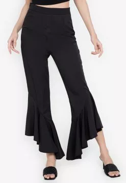 ZALORA BASICS Flared Hem Pants