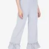 ZALORA BASICS Ruffle Hem Pants
