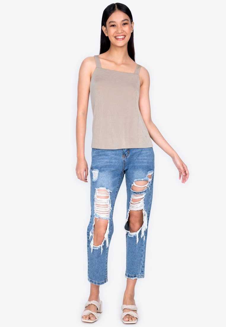 ZALORA BASICS Basic Back Bow Strap Top - Billede 4