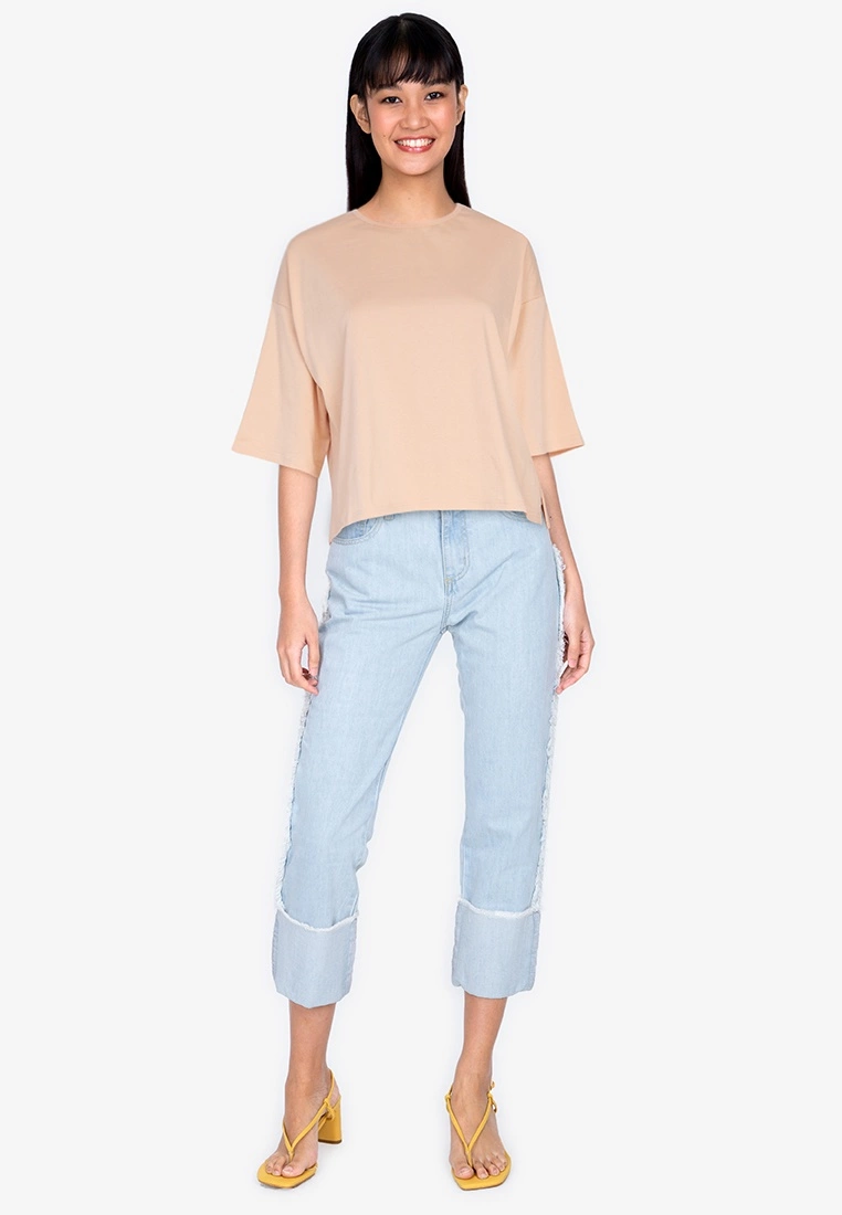ZALORA BASICS Side Split T-shirt - Billede 4