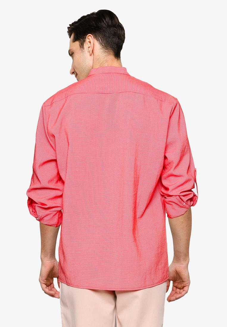 ZALORA BASICS Half Zip Stand Collar Short Sleeve Shirt - Billede 2