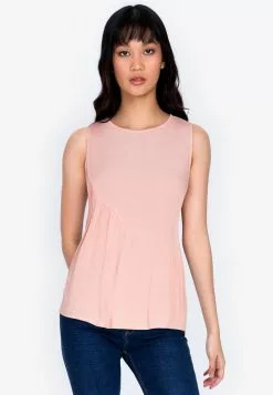 ZALORA BASICS Basic Asymmetric Frill Sleeveless Top