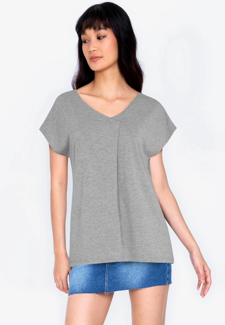 ZALORA BASICS Basic Bar Detail Blouse