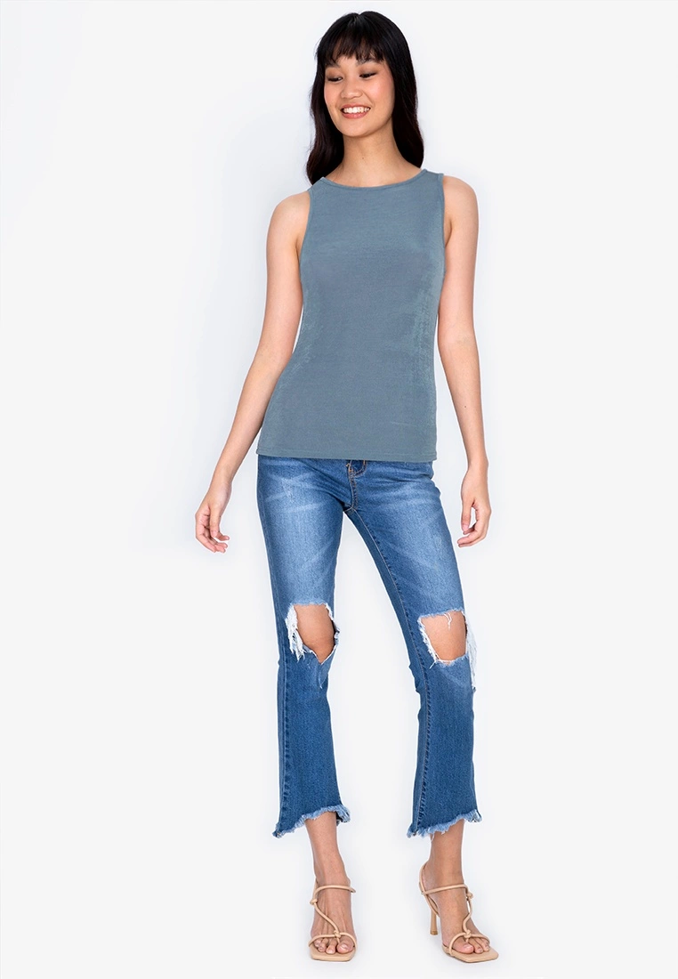 ZALORA BASICS Textured Halter Neck Top - Billede 4