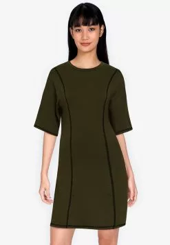 ZALORA BASICS Contrast Jersey Sheath Dress