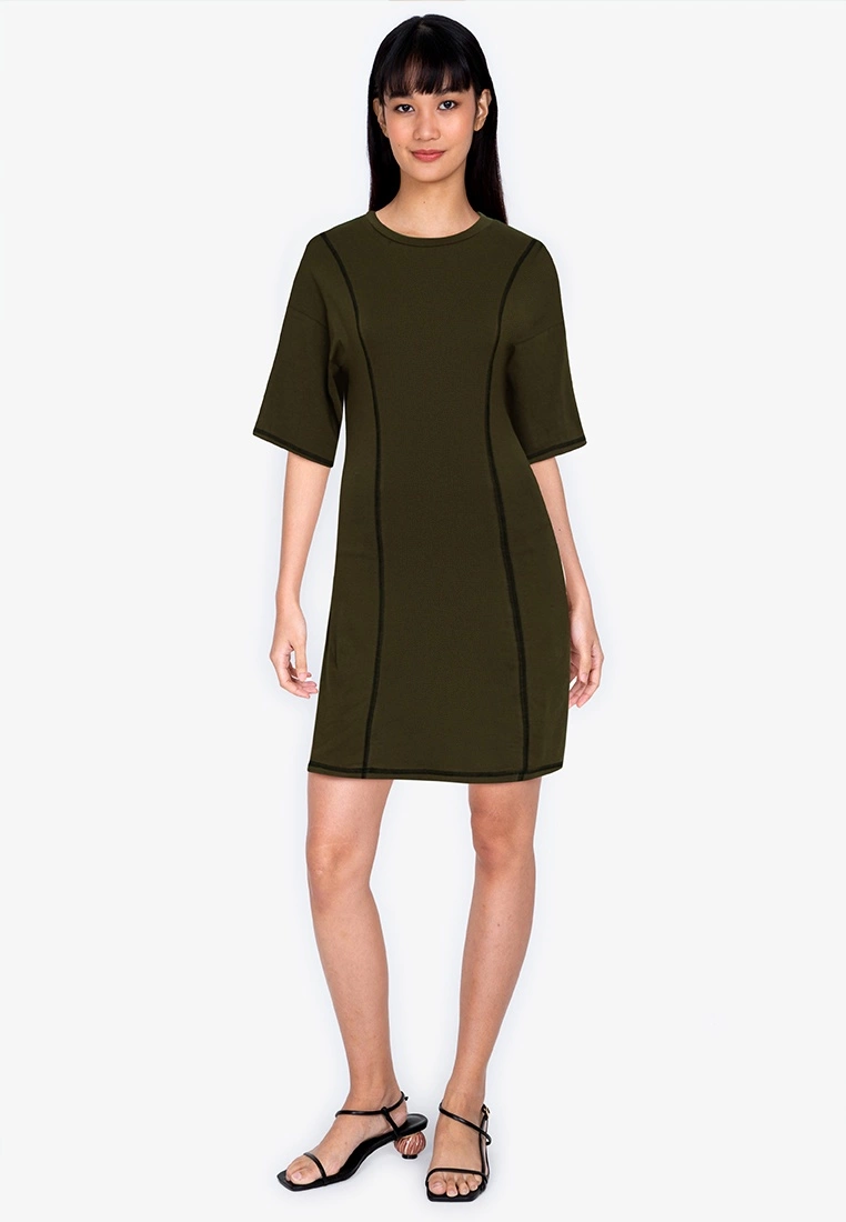 ZALORA BASICS Contrast Jersey Sheath Dress - Billede 4