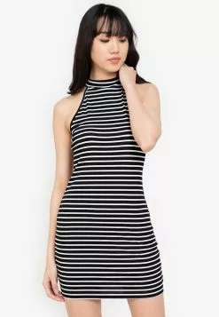 ZALORA BASICS Basic Halter Bodycon Dress