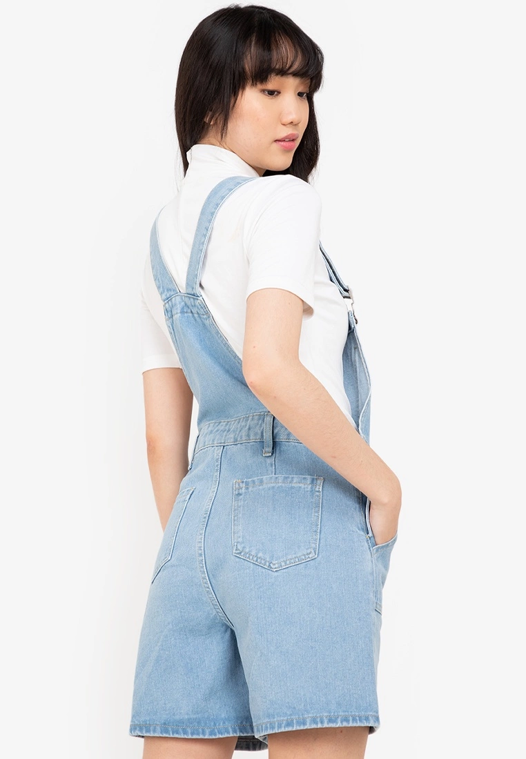 ZALORA BASICS Basic Patch Pocket Denim Dungarees - Billede 2