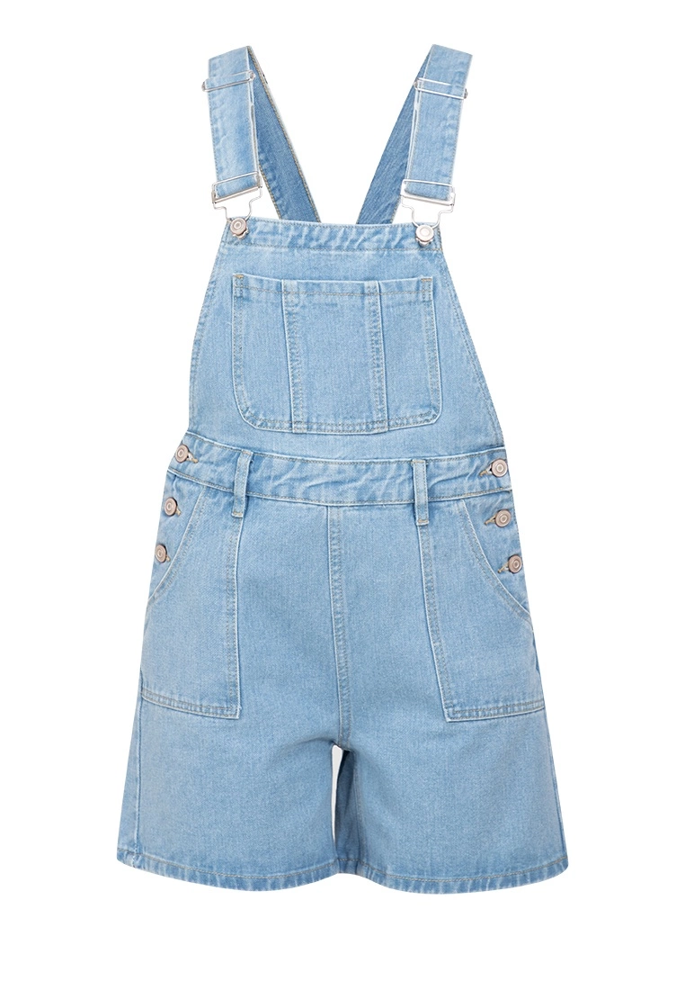 ZALORA BASICS Basic Patch Pocket Denim Dungarees - Billede 5