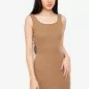 ZALORA BASICS Basic Square Neck Bodycon Dress