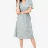 ZALORA BASICS Short Puff Sleeve Midi Dress
