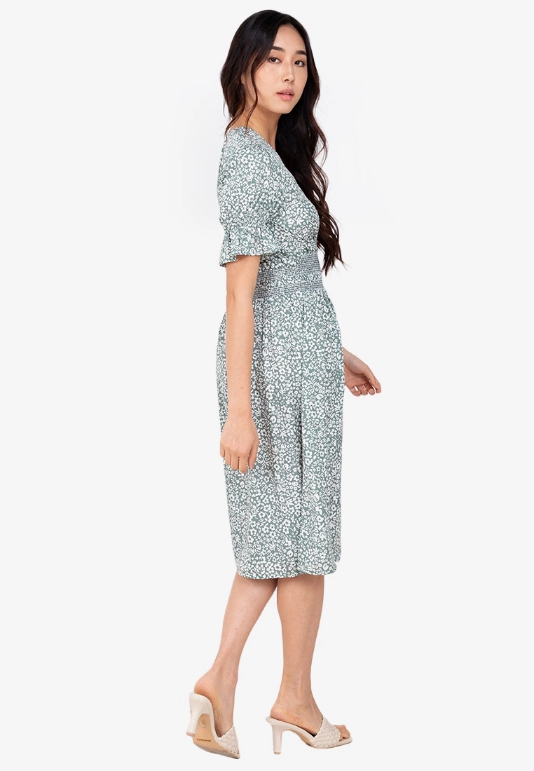ZALORA BASICS Short Puff Sleeve Midi Dress - Billede 2