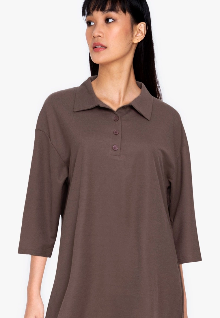 ZALORA BASICS Oversized Polo Dress - Billede 3