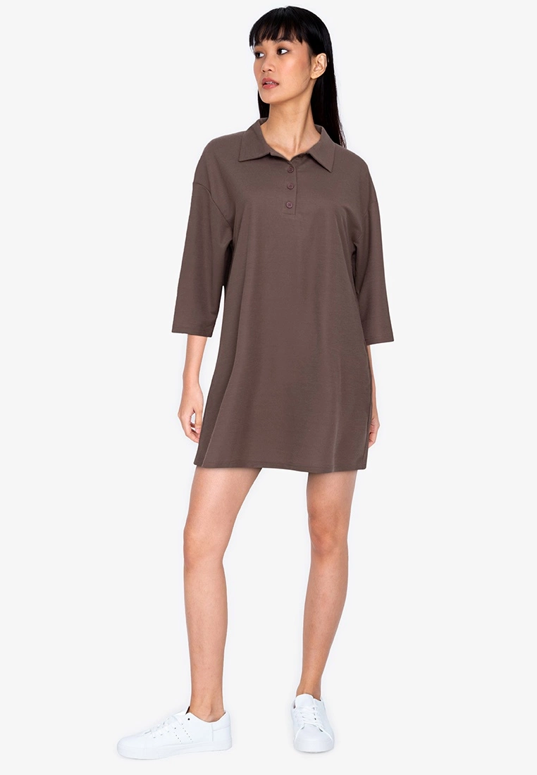 ZALORA BASICS Oversized Polo Dress - Billede 4