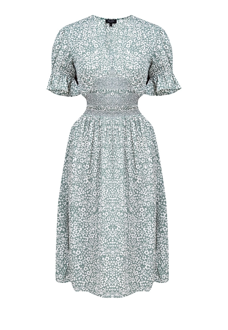 ZALORA BASICS Short Puff Sleeve Midi Dress - Billede 5