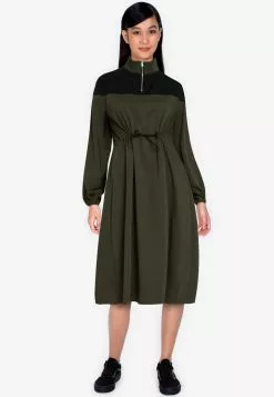 ZALORA BASICS Blocked Drawstring Dress