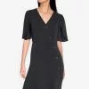 ZALORA BASICS Tulip Sleeves Asymmetric Tea Dress