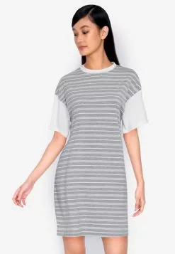 ZALORA BASICS Contrast Blocked T-shirt Dress