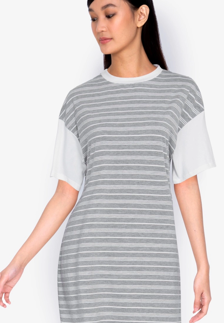 ZALORA BASICS Contrast Blocked T-shirt Dress - Billede 3
