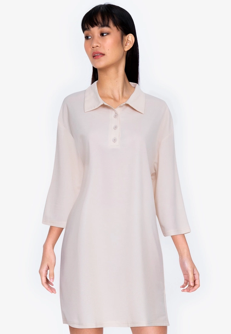 ZALORA BASICS Oversized Polo Dress