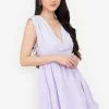 ZALORA BASICS Shirred Waist Tiered Dress
