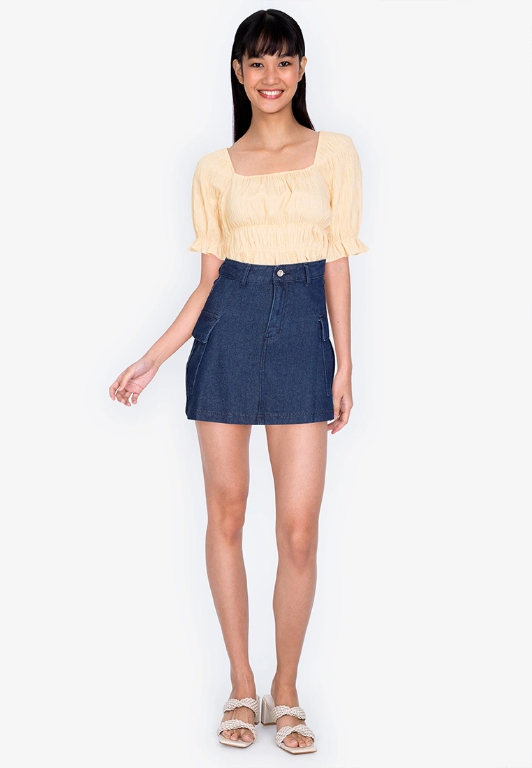 ZALORA BASICS Utility Pocket Denim Skirt - Billede 4