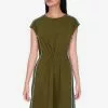 ZALORA BASICS Drop Shoulder Dress with Contrast Tape