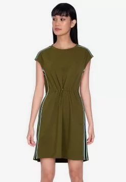 ZALORA BASICS Drop Shoulder Dress with Contrast Tape
