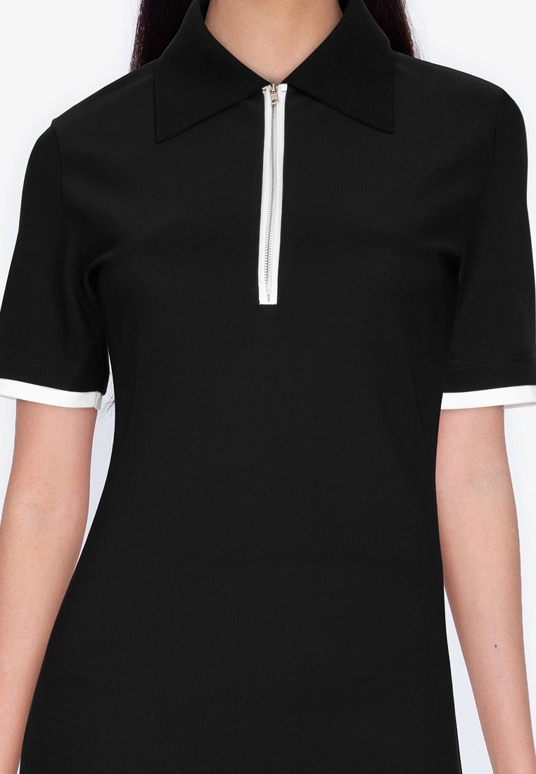 ZALORA BASICS Collared Bodycon Dress with Zip Detail - Billede 3