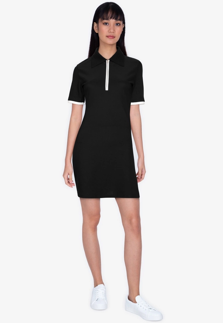 ZALORA BASICS Collared Bodycon Dress with Zip Detail - Billede 4
