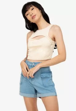 ZALORA BASICS Front Cut Out Halter Top