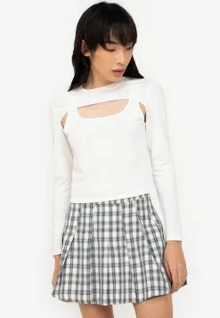 ZALORA BASICS Cut Out Long Sleeve Top