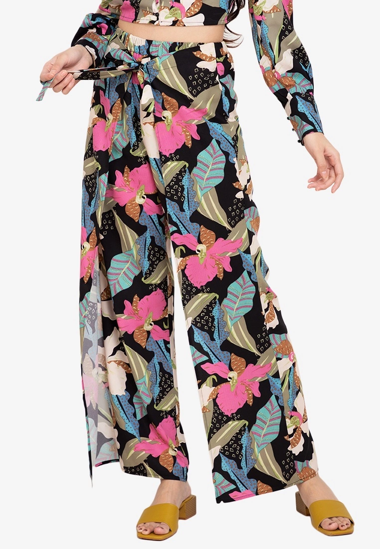 ZALORA BASICS 100% Recycled Polyester Wrap Pants