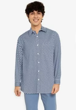 ZALORA BASICS Parallel Striped Shirt