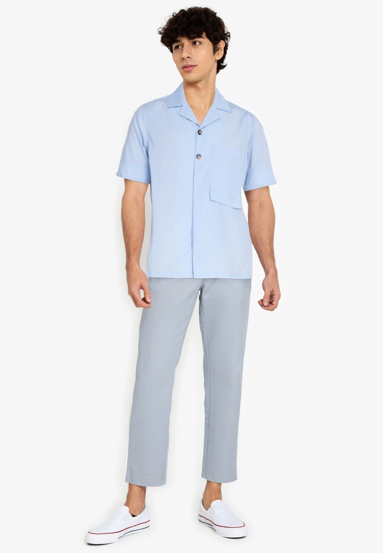ZALORA BASICS Long Rectangle Pocket Shirt - Billede 4
