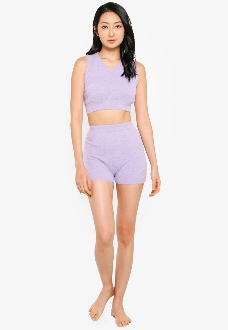 ZALORA BASICS Lounge Fluffy Shorts - Billede 4