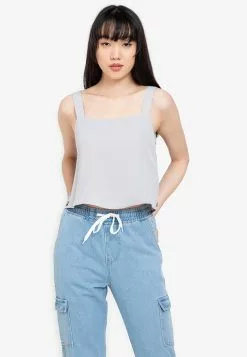 ZALORA BASICS Side Button Detail Top